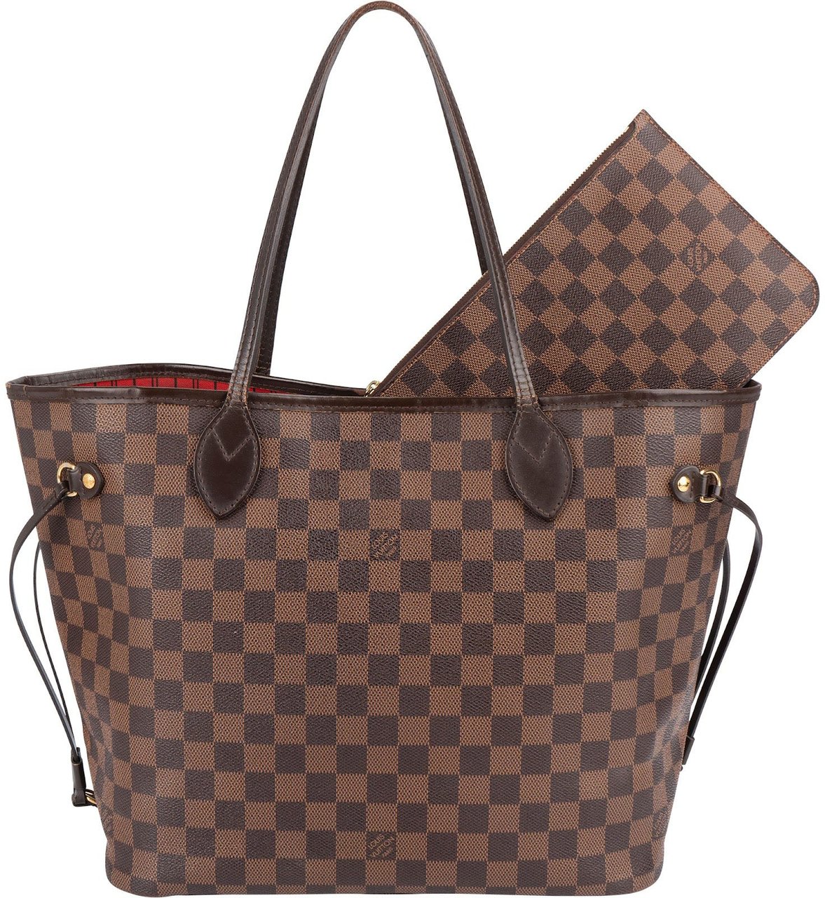 Louis Vuitton Louis Vuitton Monogram Damier Ebene Canvas Neverfull MM Shoulder Bag Bruin