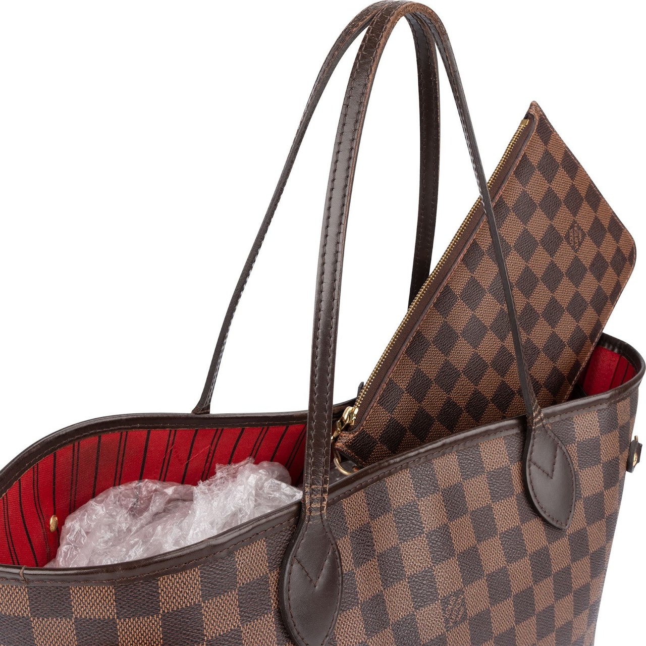Louis Vuitton Louis Vuitton Monogram Damier Ebene Canvas Neverfull MM Shoulder Bag Bruin