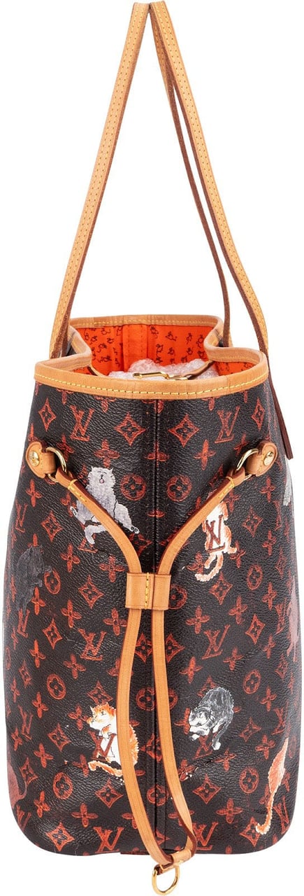 Louis Vuitton Louis Vuitton Limited Monogram Catogram Neverfull MM Shoulder Bag Bruin
