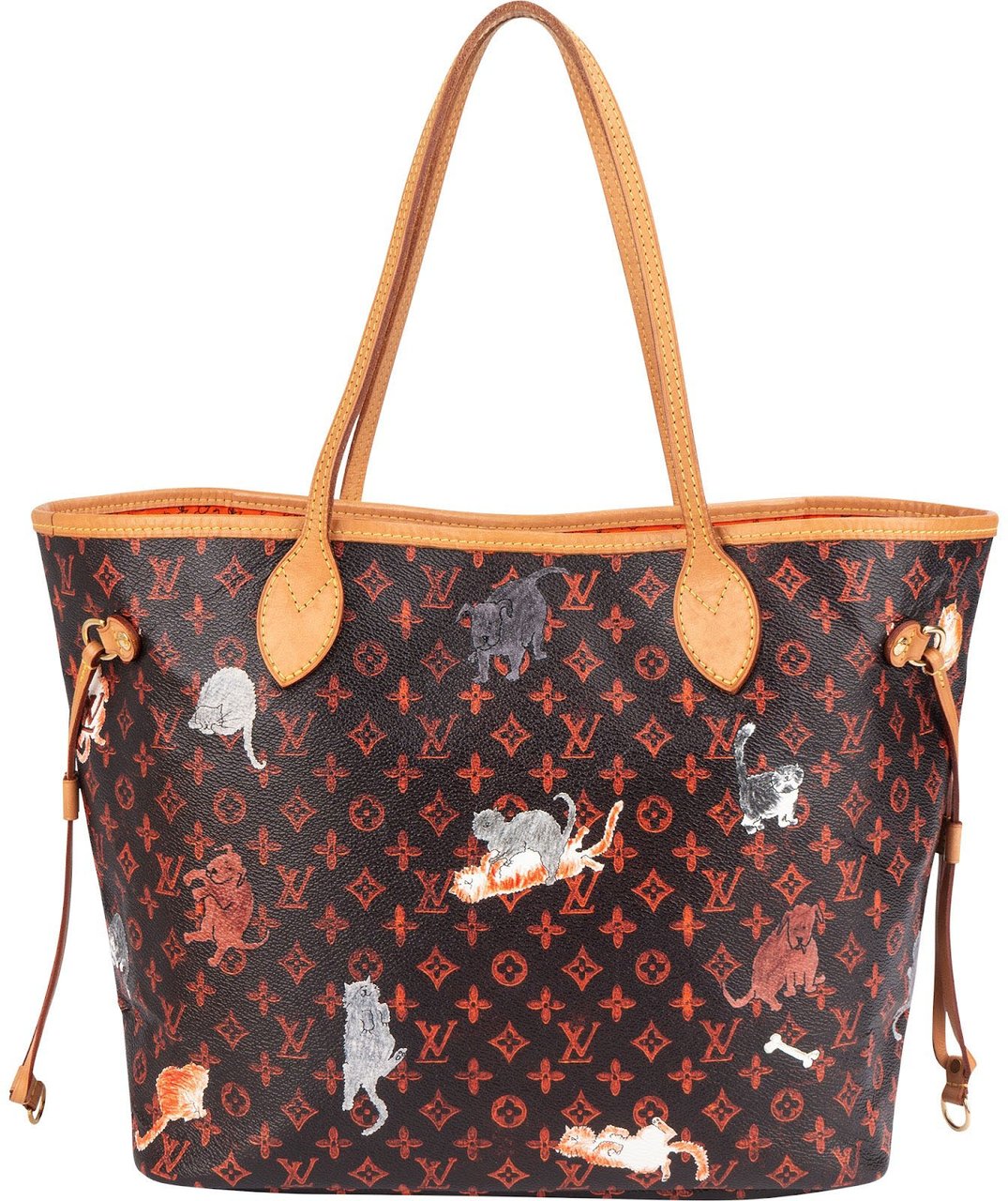Louis Vuitton Louis Vuitton Limited Monogram Catogram Neverfull MM Shoulder Bag Bruin