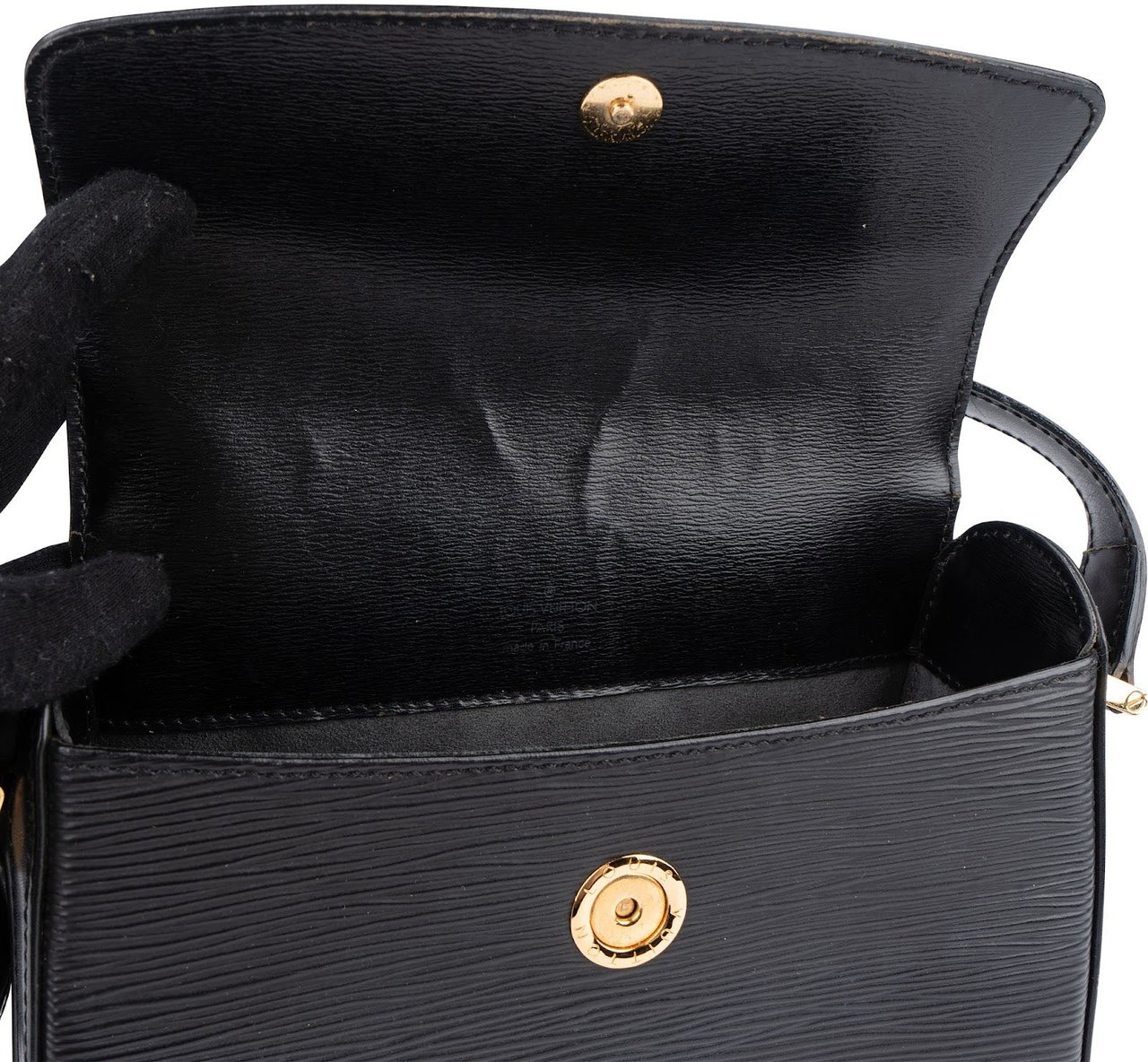 Louis Vuitton Louis Vuitton Noir Epi Leather Buci Shoulder Bag Zwart