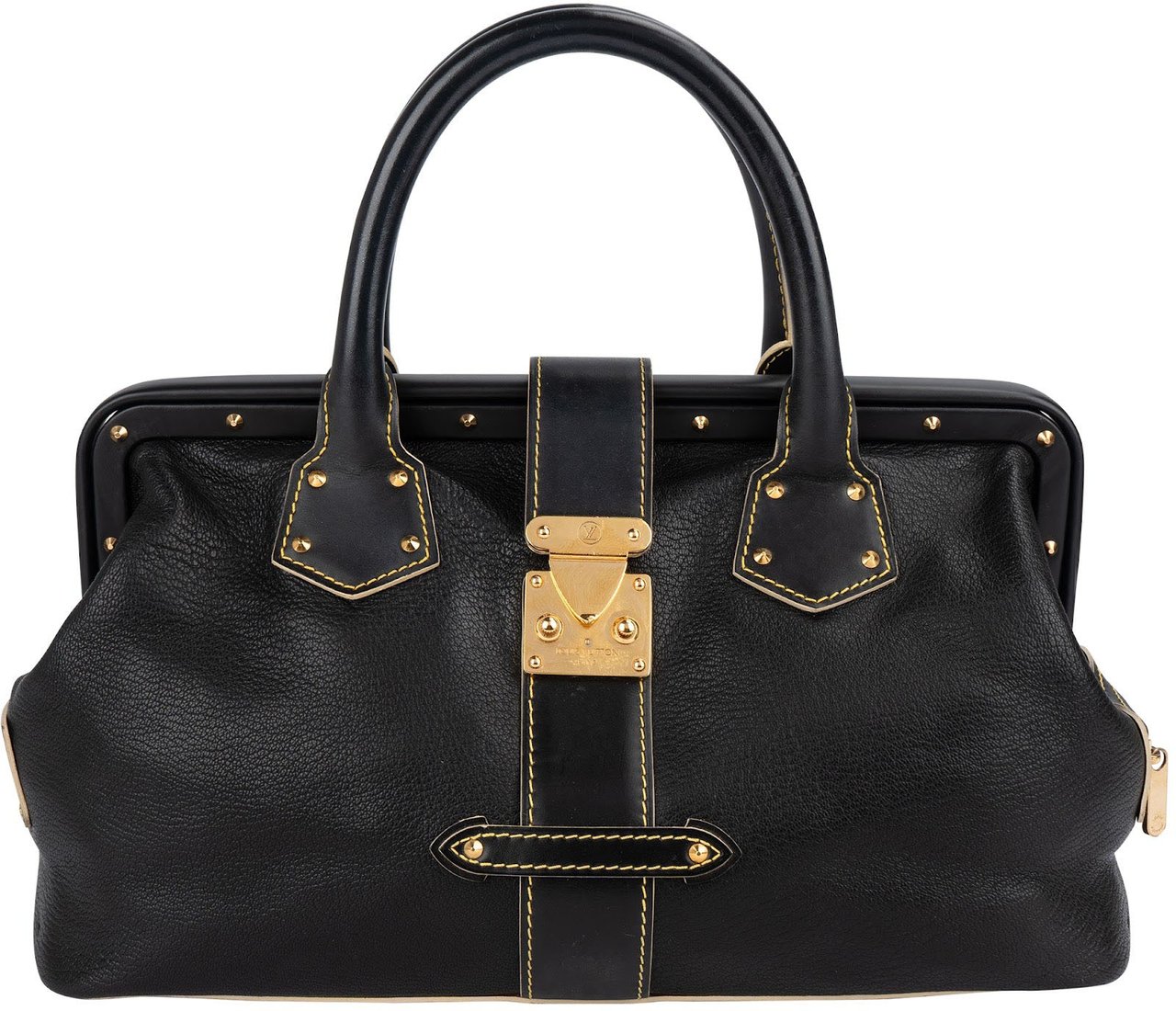 Louis Vuitton Louis Vuitton Black Leather Suhali L'ingenieux Handbag Zwart