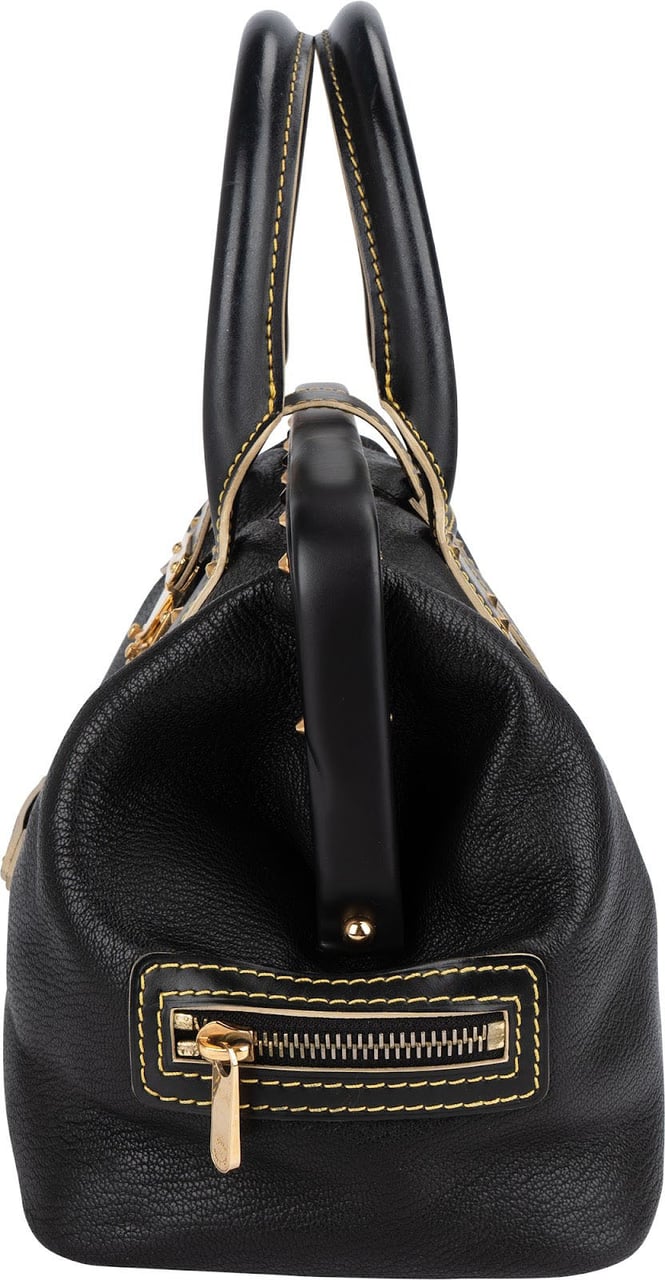 Louis Vuitton Louis Vuitton Black Leather Suhali L'ingenieux Handbag Zwart