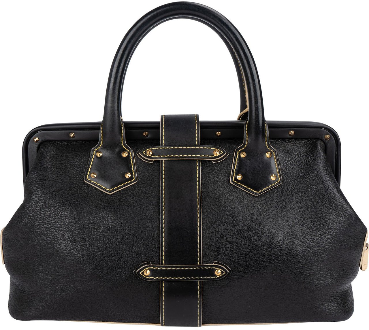 Louis Vuitton Louis Vuitton Black Leather Suhali L'ingenieux Handbag Zwart