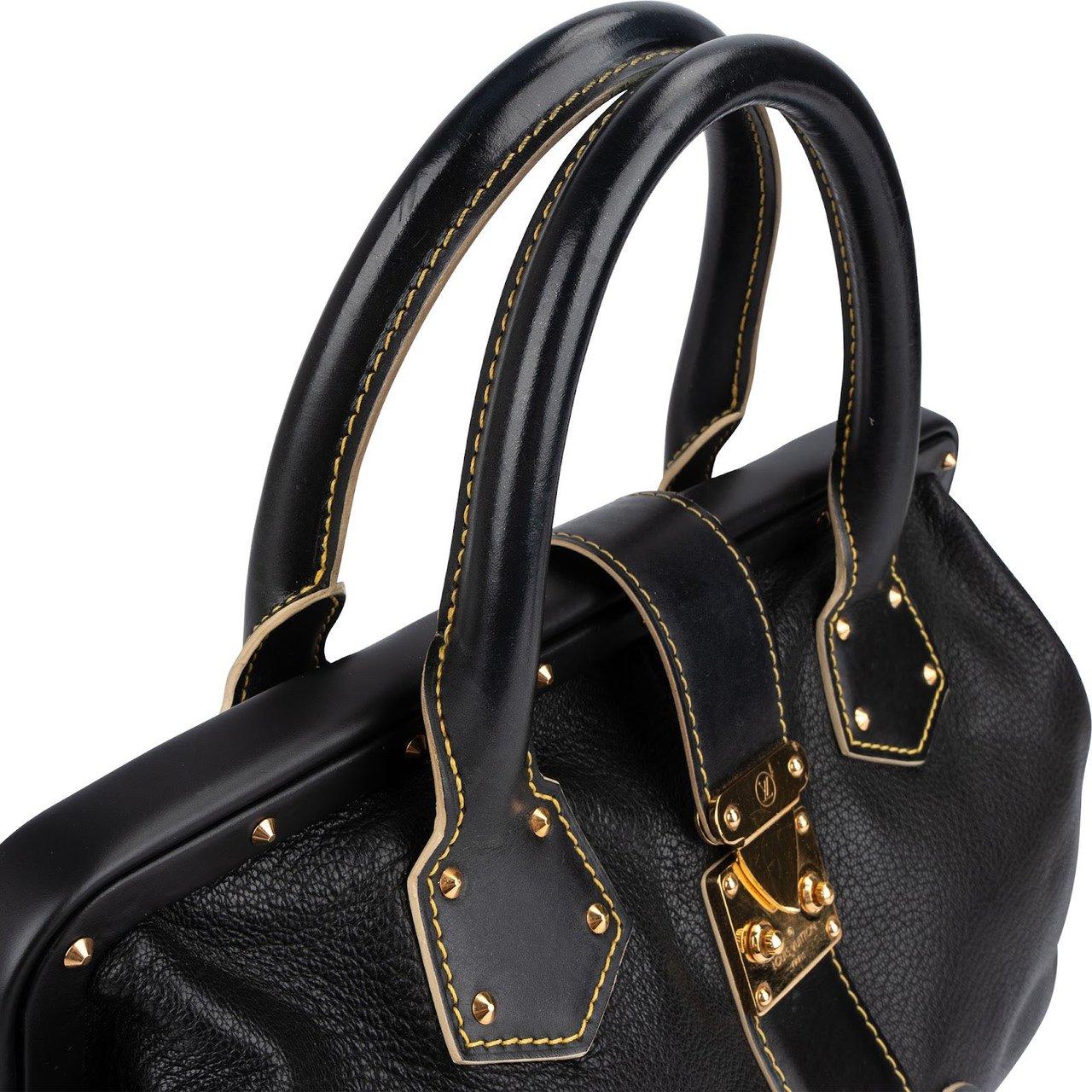 Louis Vuitton Louis Vuitton Black Leather Suhali L'ingenieux Handbag Zwart