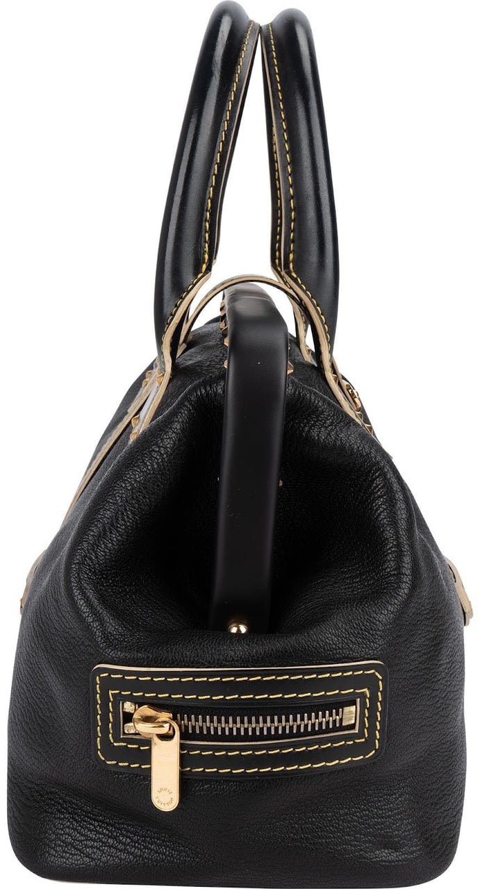 Louis Vuitton Louis Vuitton Black Leather Suhali L'ingenieux Handbag Zwart