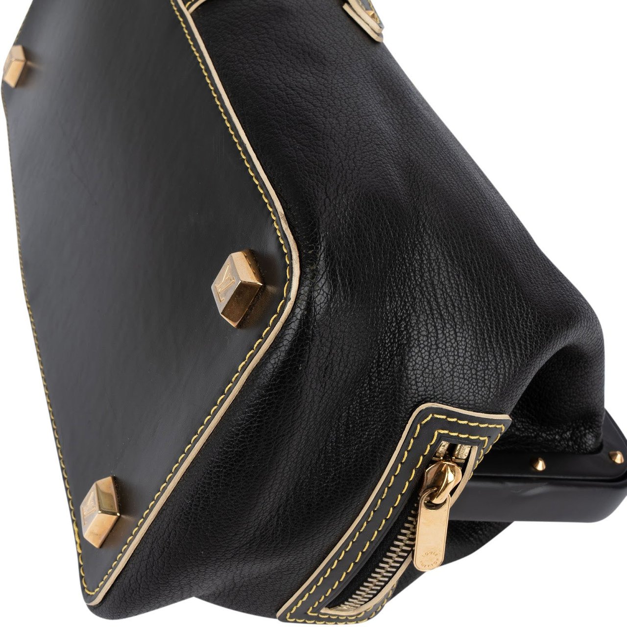 Louis Vuitton Louis Vuitton Black Leather Suhali L'ingenieux Handbag Zwart