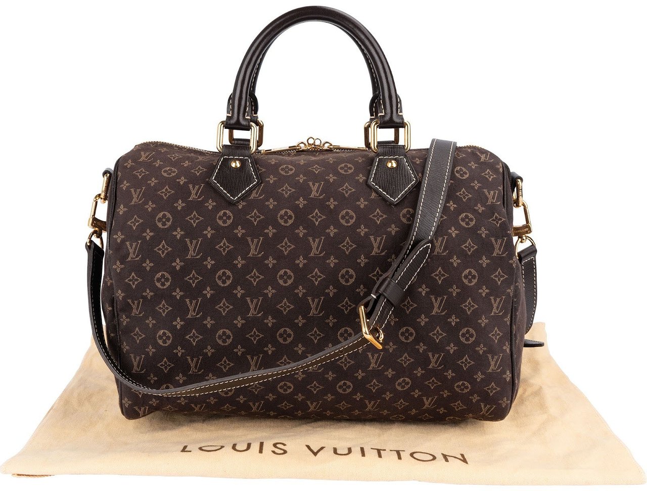 Louis Vuitton Louis Vuitton Monogram Mini Lin Idylle Speedy 30 Bandoulière Handbag Bruin