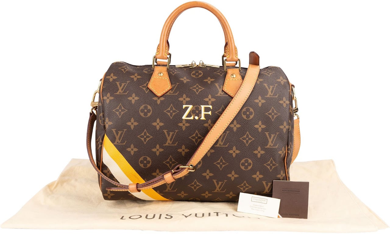 Louis Vuitton Louis Vuitton Monogram Canvas ID Speedy 30 Bandoulière Handbag Bruin