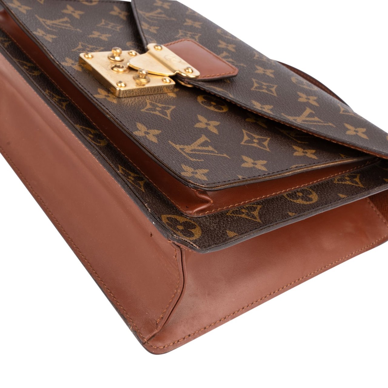 Louis Vuitton Louis Vuitton Monogram Canvas Monceau Handbag Bruin