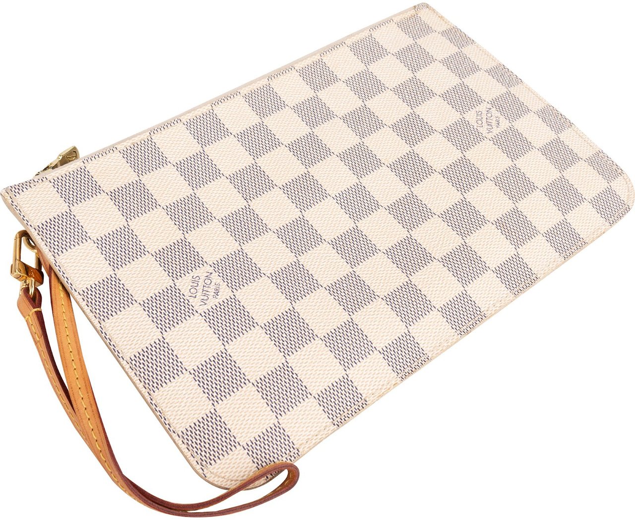 Louis Vuitton Louis Vuitton Monogram Damier Azur Canvas Neverfull Pochette Clutch Divers