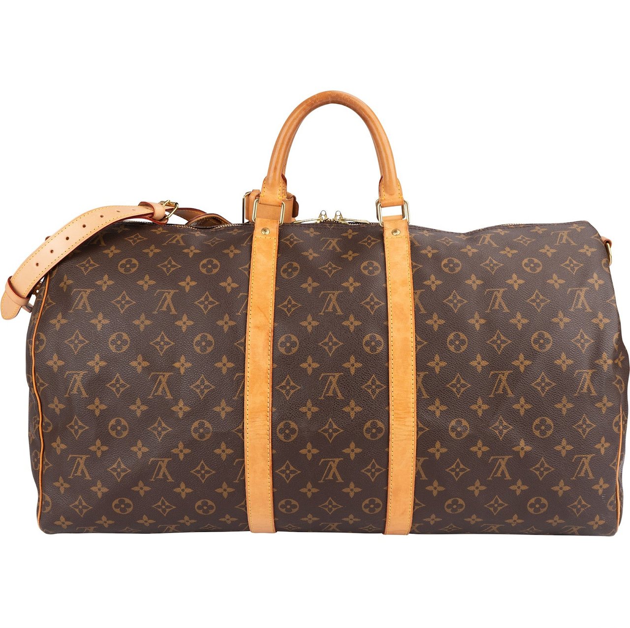 Louis Vuitton Louis Vuitton Monogram Canvas Keepall 55 Bandoulière Travel Bag Bruin