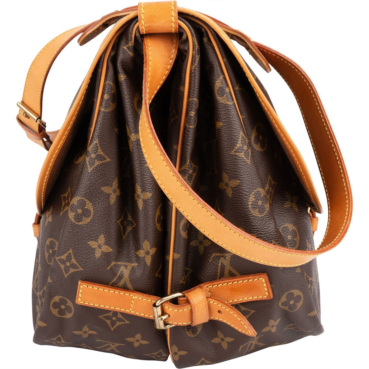 Louis Vuitton Louis Vuitton Monogram Canvas Saumur 35 Crossbody Bag Bruin
