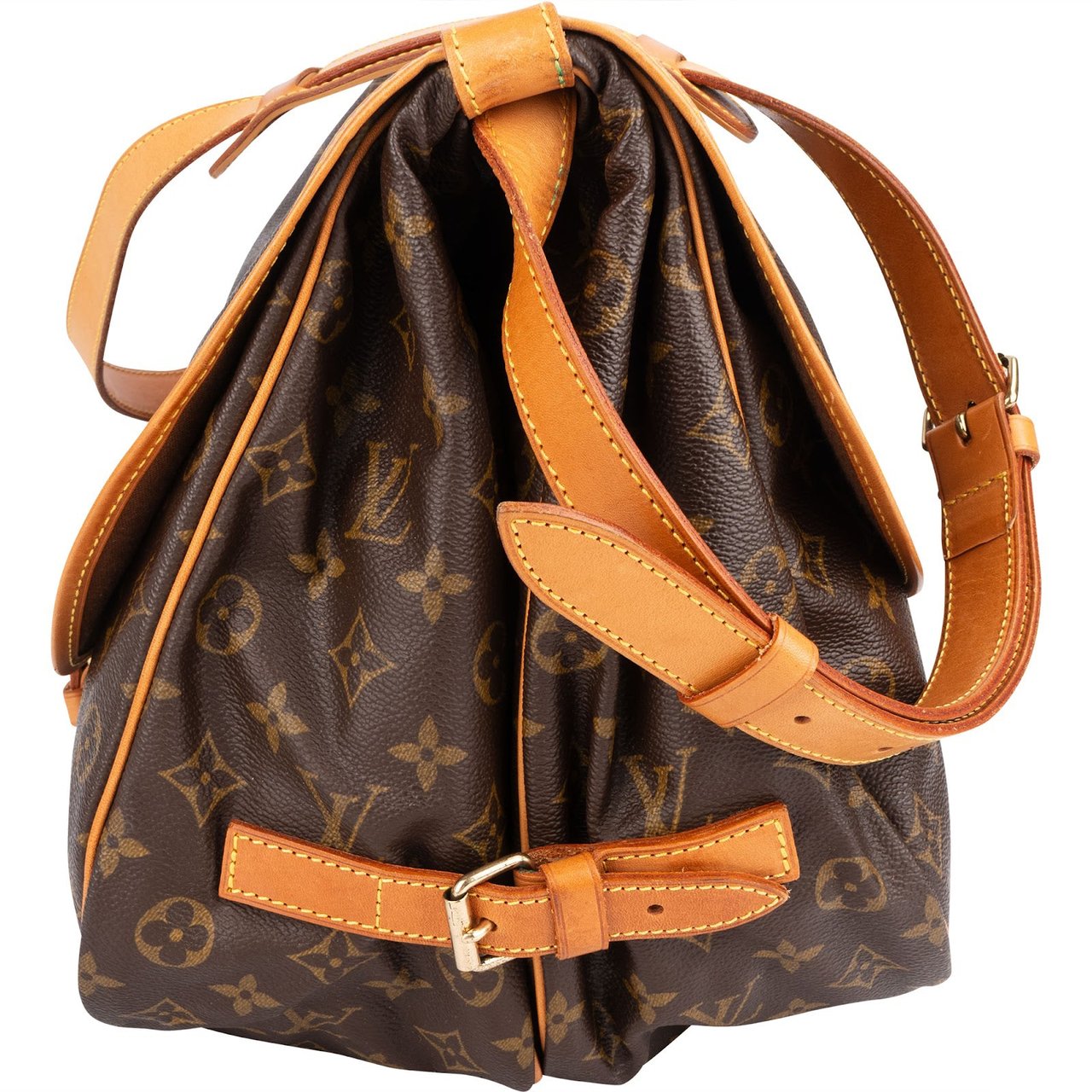 Louis Vuitton Louis Vuitton Monogram Canvas Saumur 35 Crossbody Bag Bruin