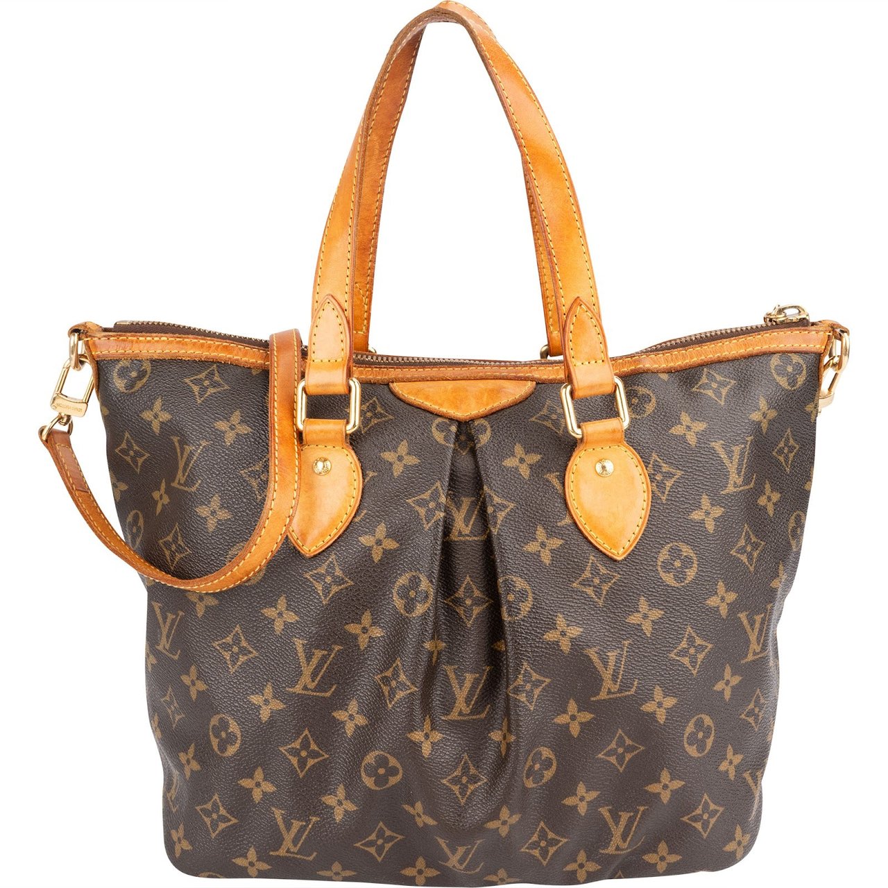 Louis Vuitton Louis Vuitton Monogram Canvas Palermo PM Handbag Bruin