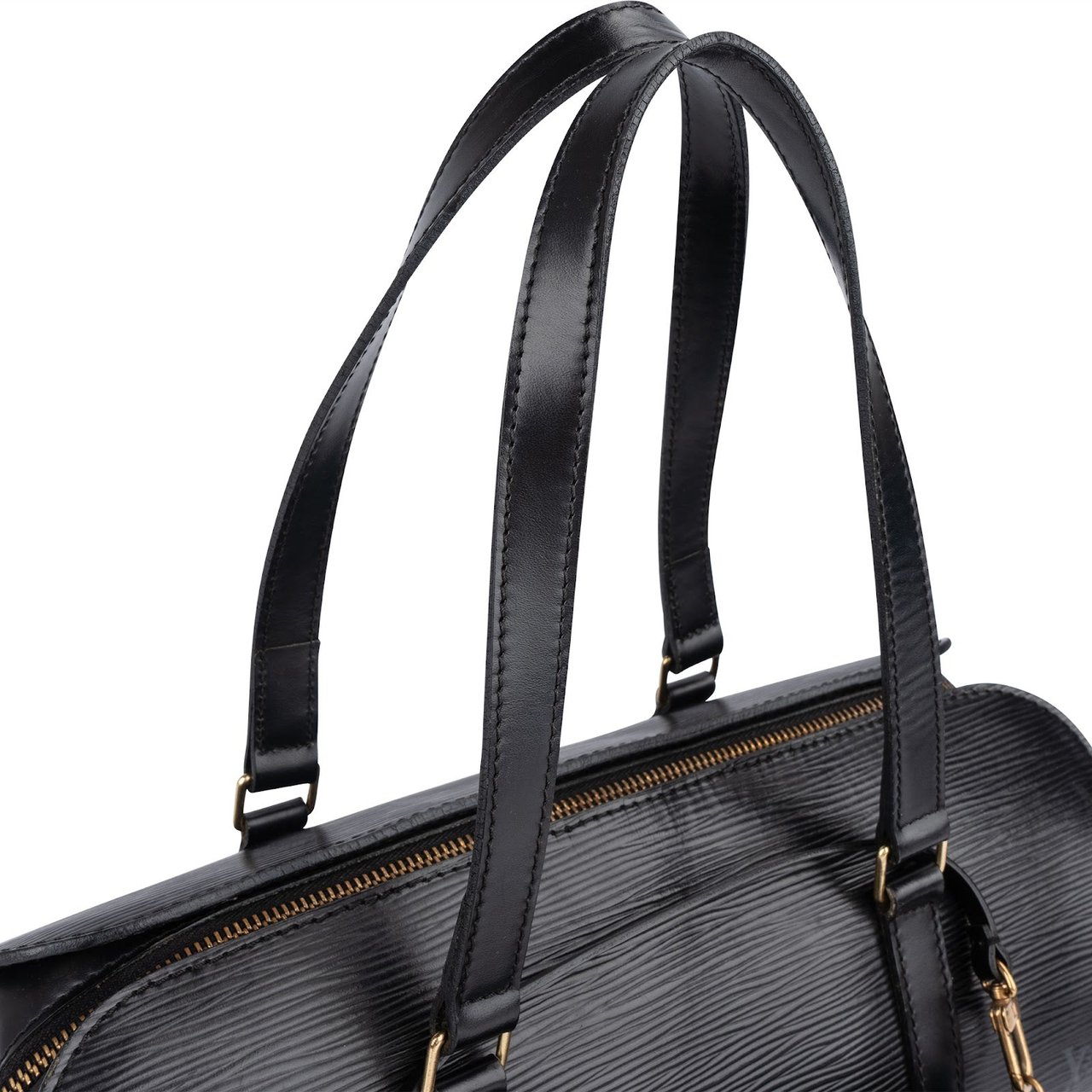 Louis Vuitton Louis Vuitton Noir Epi Leather Soufflot Set Handbag Zwart
