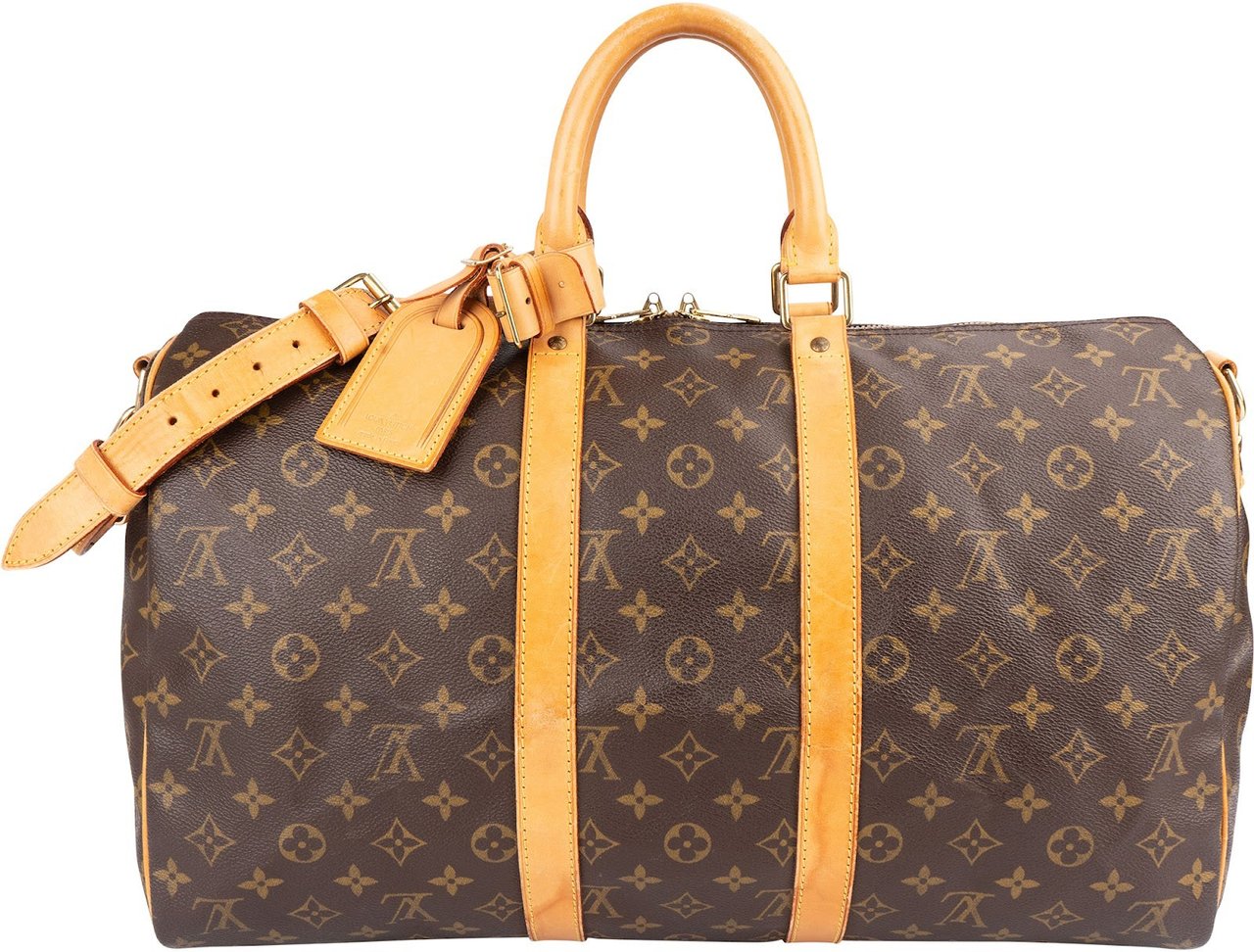 Louis Vuitton Louis Vuitton Monogram Canvas Keepall 45 Bandoulière Travel Bag Bruin