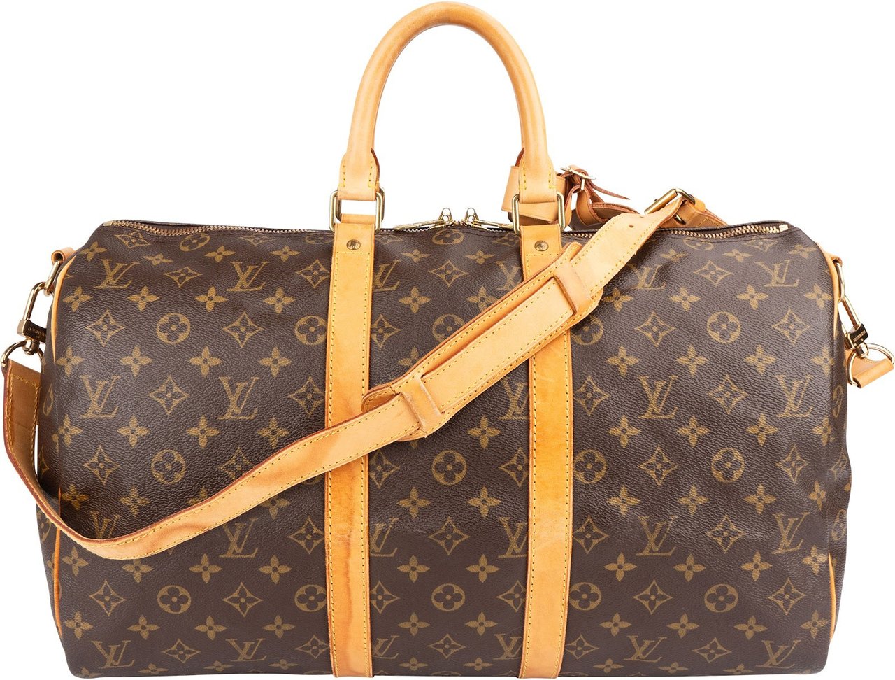 Louis Vuitton Louis Vuitton Monogram Canvas Keepall 45 Bandoulière Travel Bag Bruin
