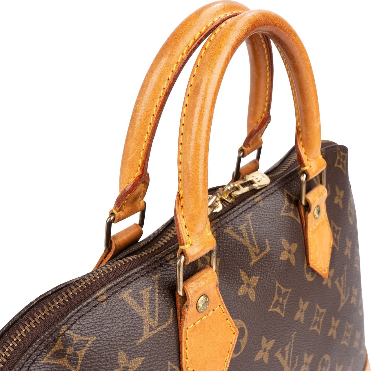 Louis Vuitton Louis Vuitton Monogram Canvas Alma PM Handbag Bruin