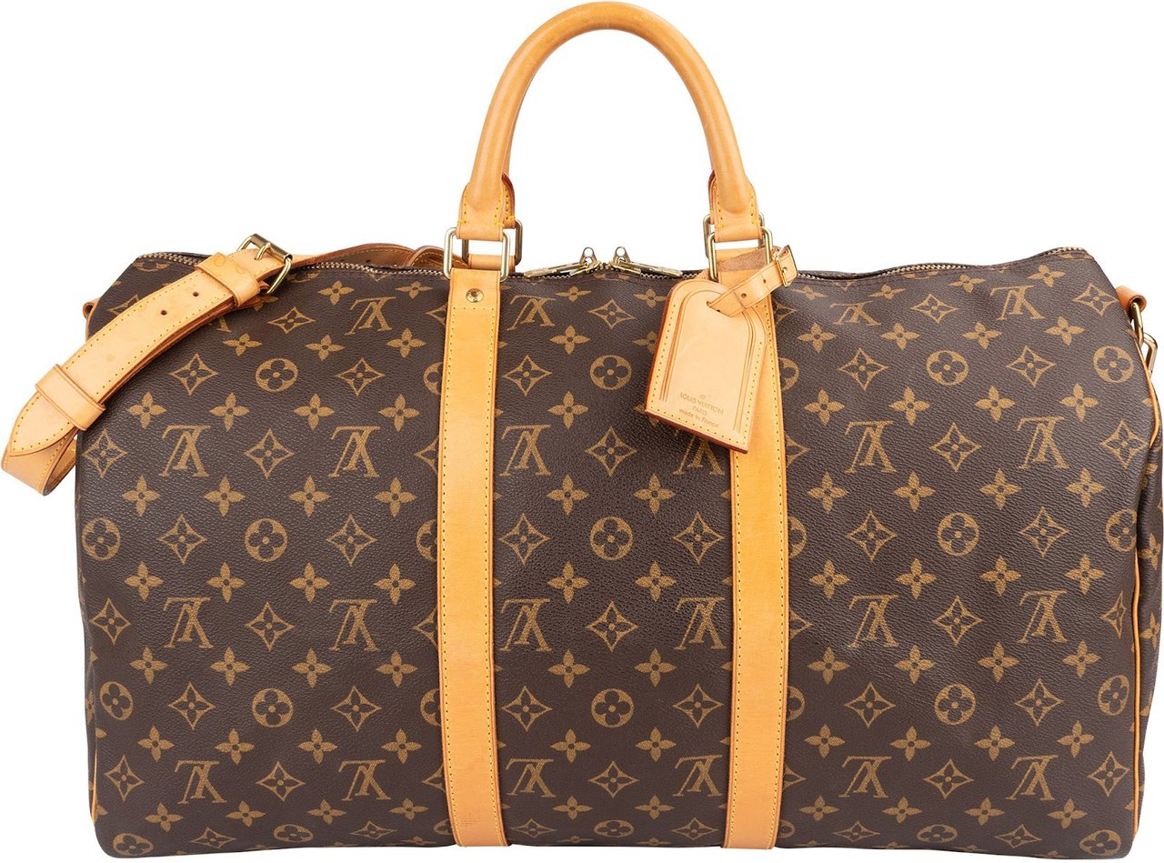Louis Vuitton Louis Vuitton Monogram Canvas Keepall 50 Bandoulière Travel Bag Bruin