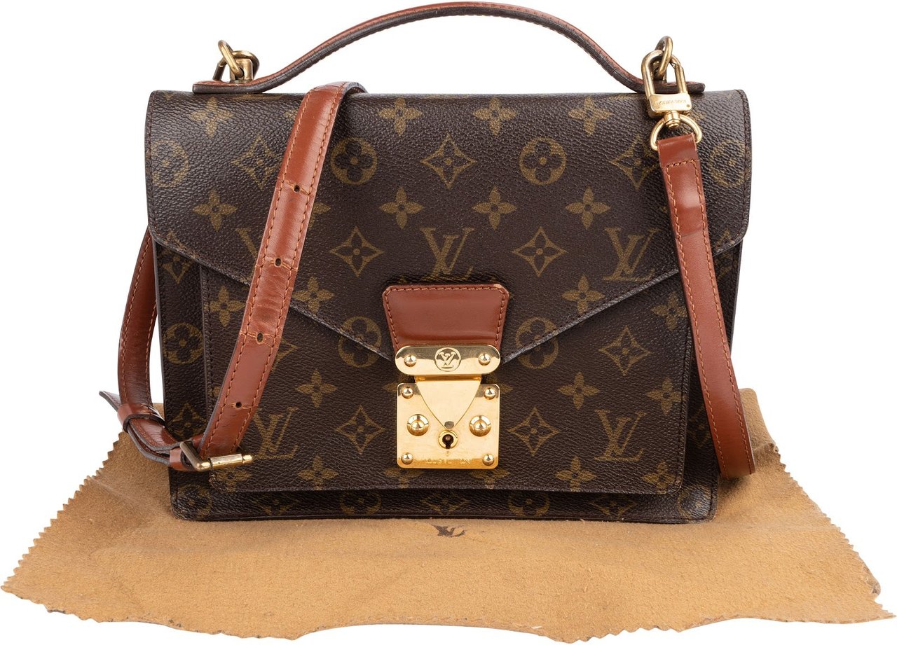 Louis Vuitton Louis Vuitton Monogram Canvas Monceau Handbag Bruin