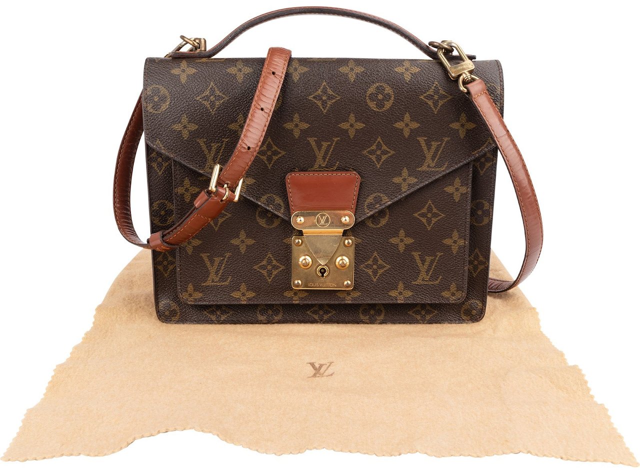 Louis Vuitton Monogram Canvas Monceau Handbag Bruin