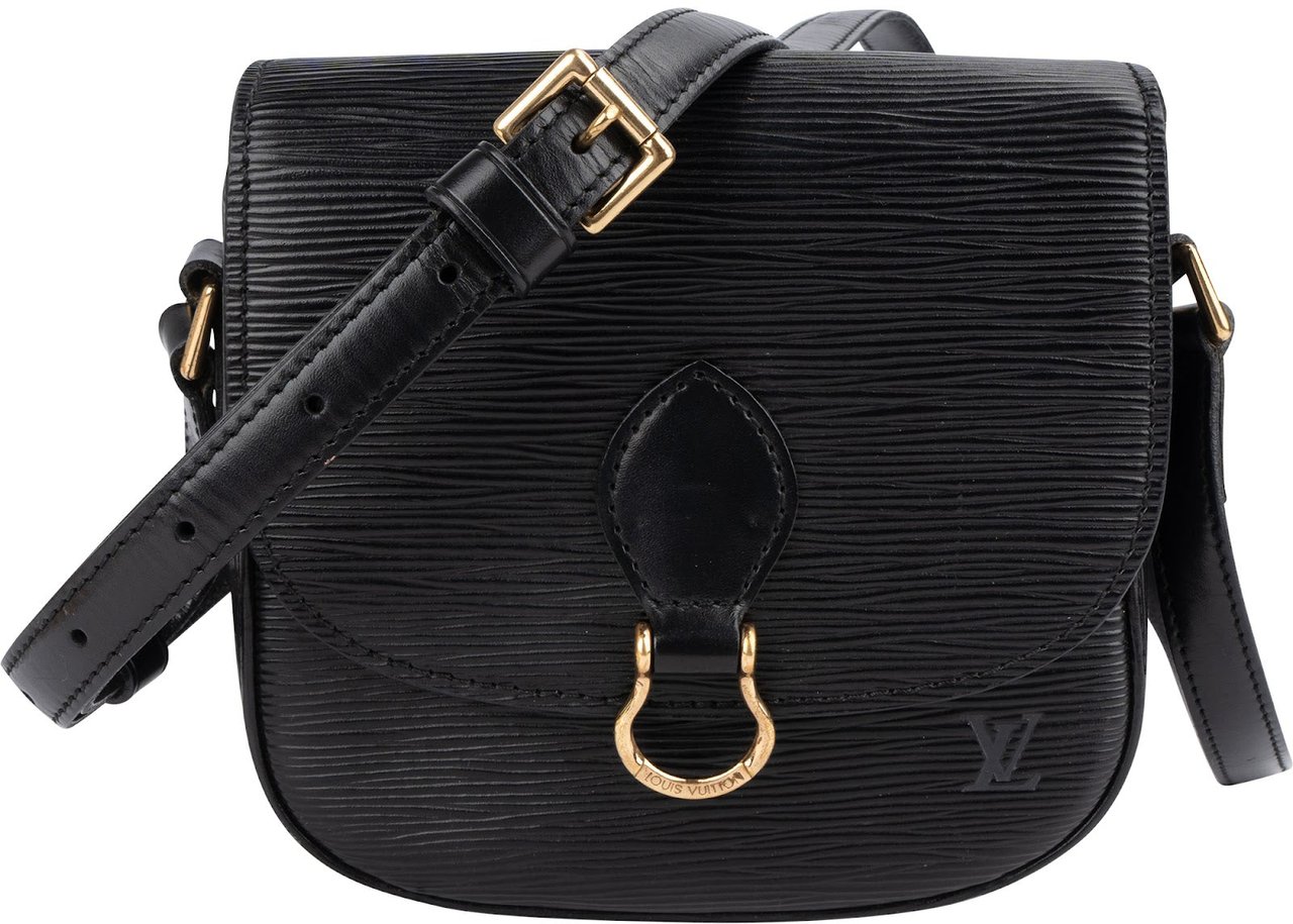 Louis Vuitton Louis Vuitton Noir Epi Leather Saint Cloud PM Crossbody Bag Zwart