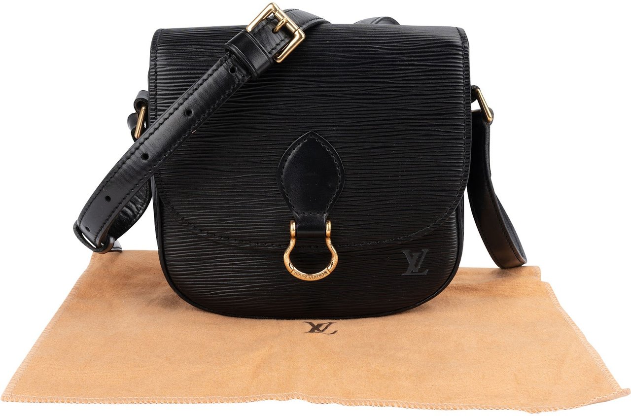 Louis Vuitton Louis Vuitton Noir Epi Leather Saint Cloud PM Crossbody Bag Zwart