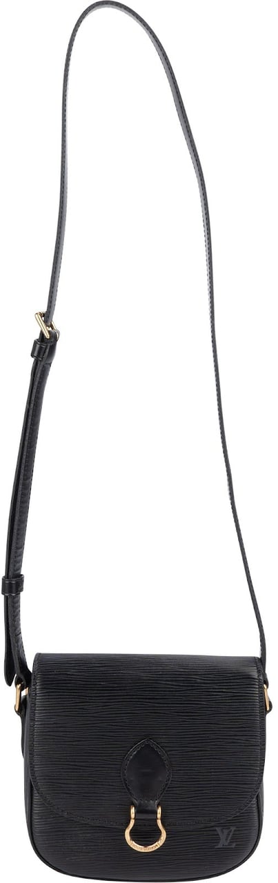 Louis Vuitton Louis Vuitton Noir Epi Leather Saint Cloud PM Crossbody Bag Zwart