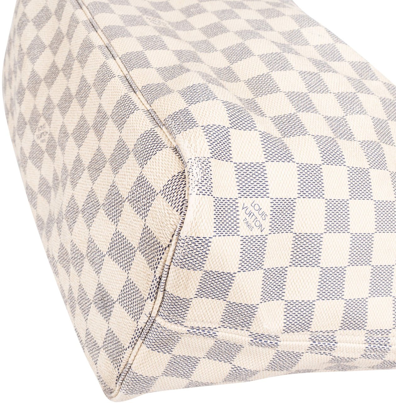 Louis Vuitton Louis Vuitton Monogram Damier Azur Canvas Neverfull MM Shoulder Bag Wit