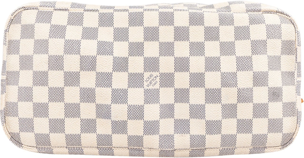 Louis Vuitton Louis Vuitton Monogram Damier Azur Canvas Neverfull MM Shoulder Bag Wit