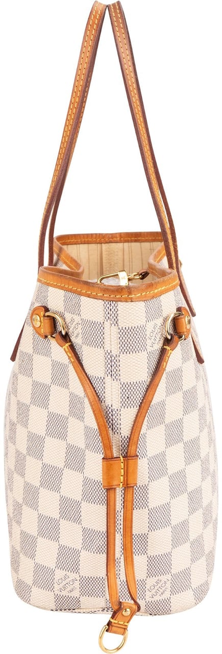Louis Vuitton Louis Vuitton Monogram Damier Azur Neverfull PM Shoulder Bag Beige