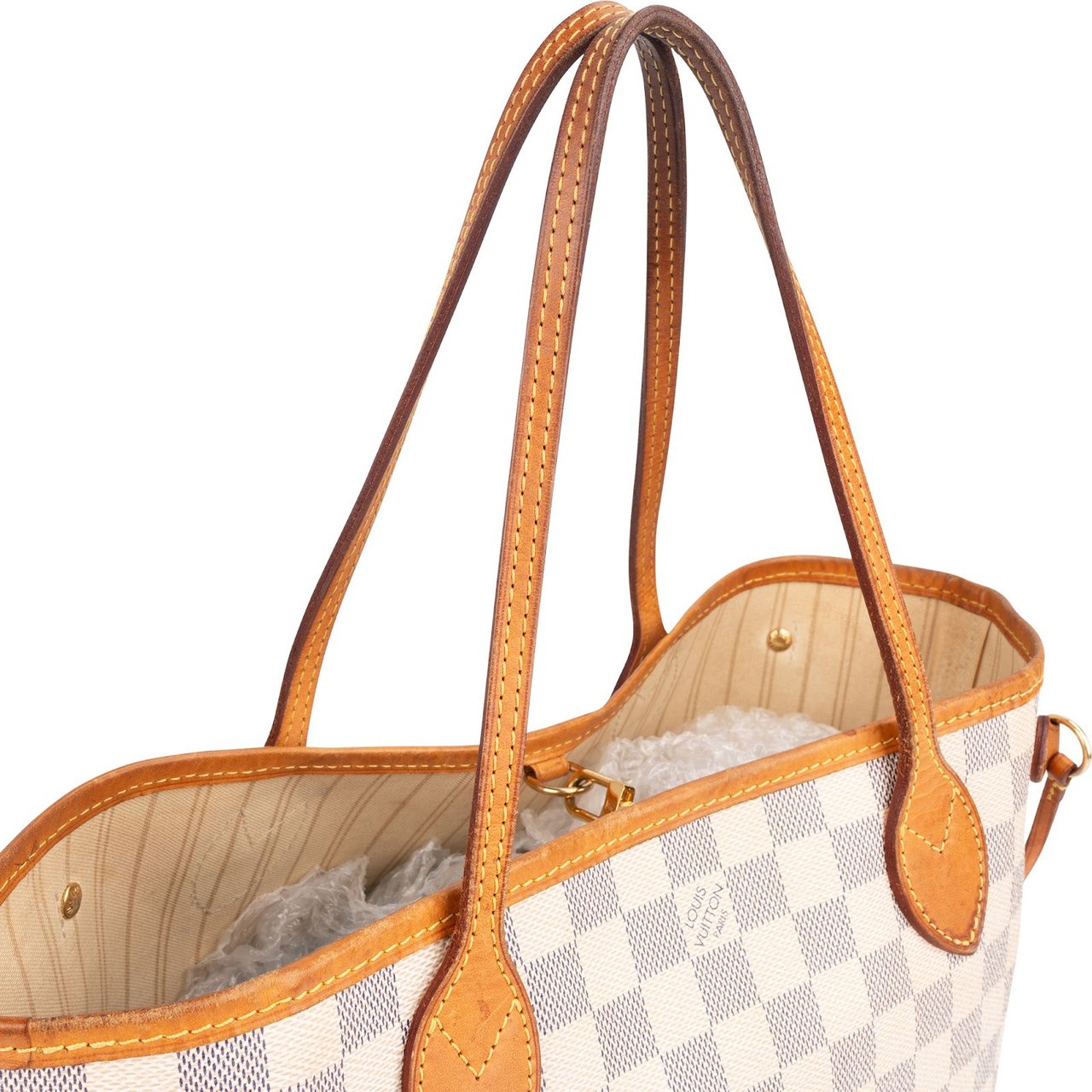 Louis Vuitton Louis Vuitton Monogram Damier Azur Neverfull PM Shoulder Bag Beige