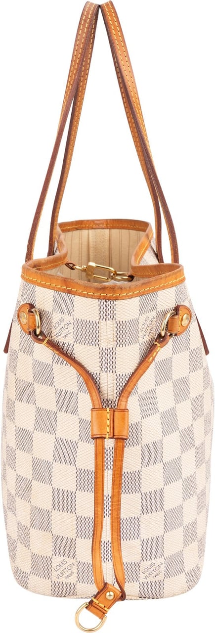 Louis Vuitton Louis Vuitton Monogram Damier Azur Neverfull PM Shoulder Bag Beige