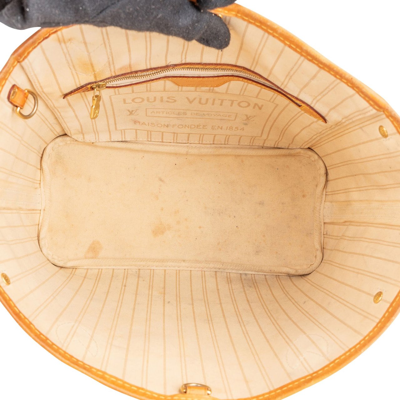 Louis Vuitton Louis Vuitton Monogram Damier Azur Neverfull PM Shoulder Bag Beige