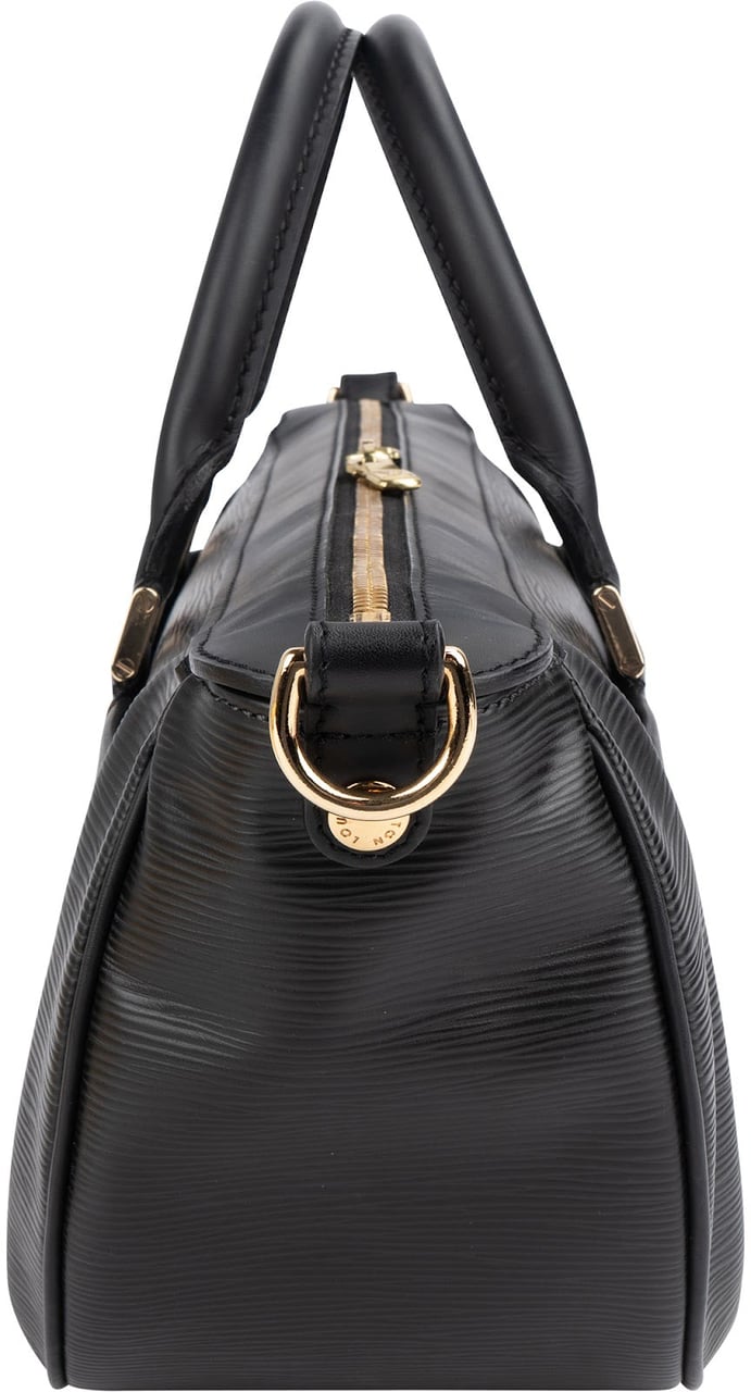 Louis Vuitton Noir Epi Leather Dhanura MM Handbag Zwart