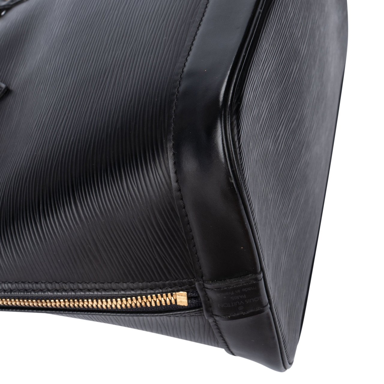 Louis Vuitton Louis Vuitton Noir Epi Leather Alma PM Handbag Zwart