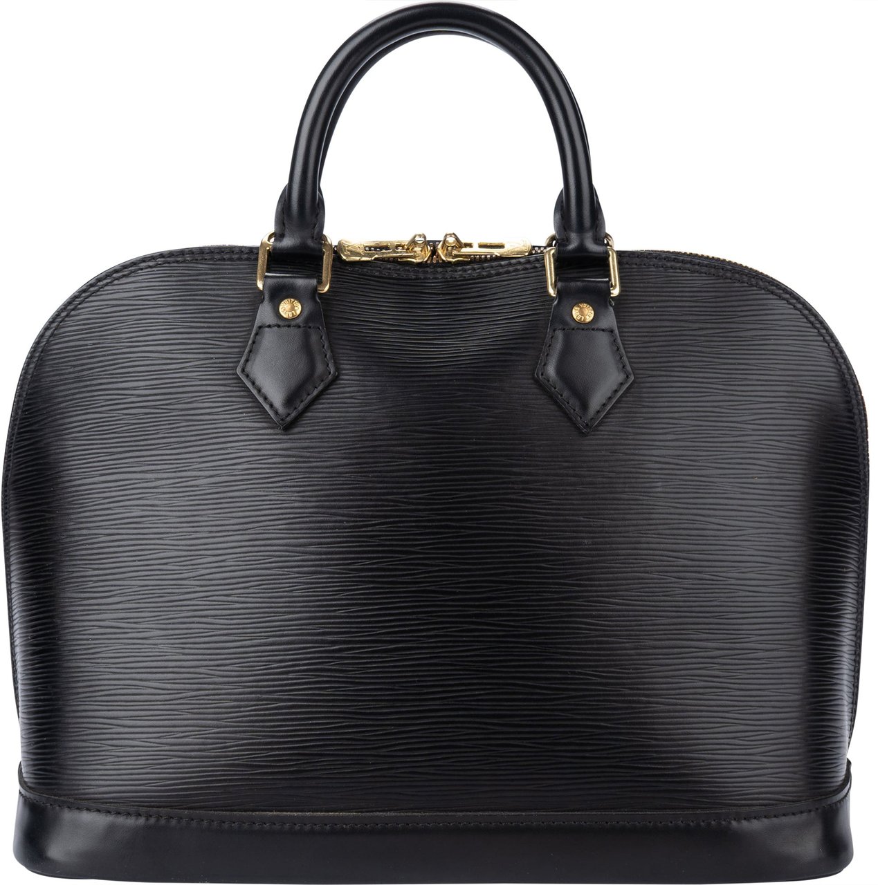 Louis Vuitton Louis Vuitton Noir Epi Leather Alma PM Handbag Zwart