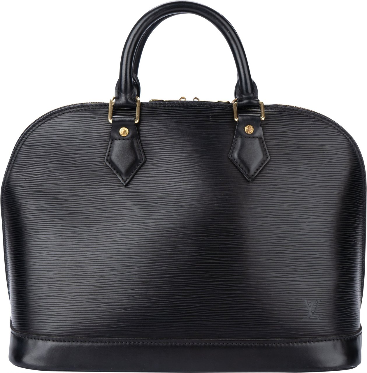 Louis Vuitton Louis Vuitton Noir Epi Leather Alma PM Handbag Zwart