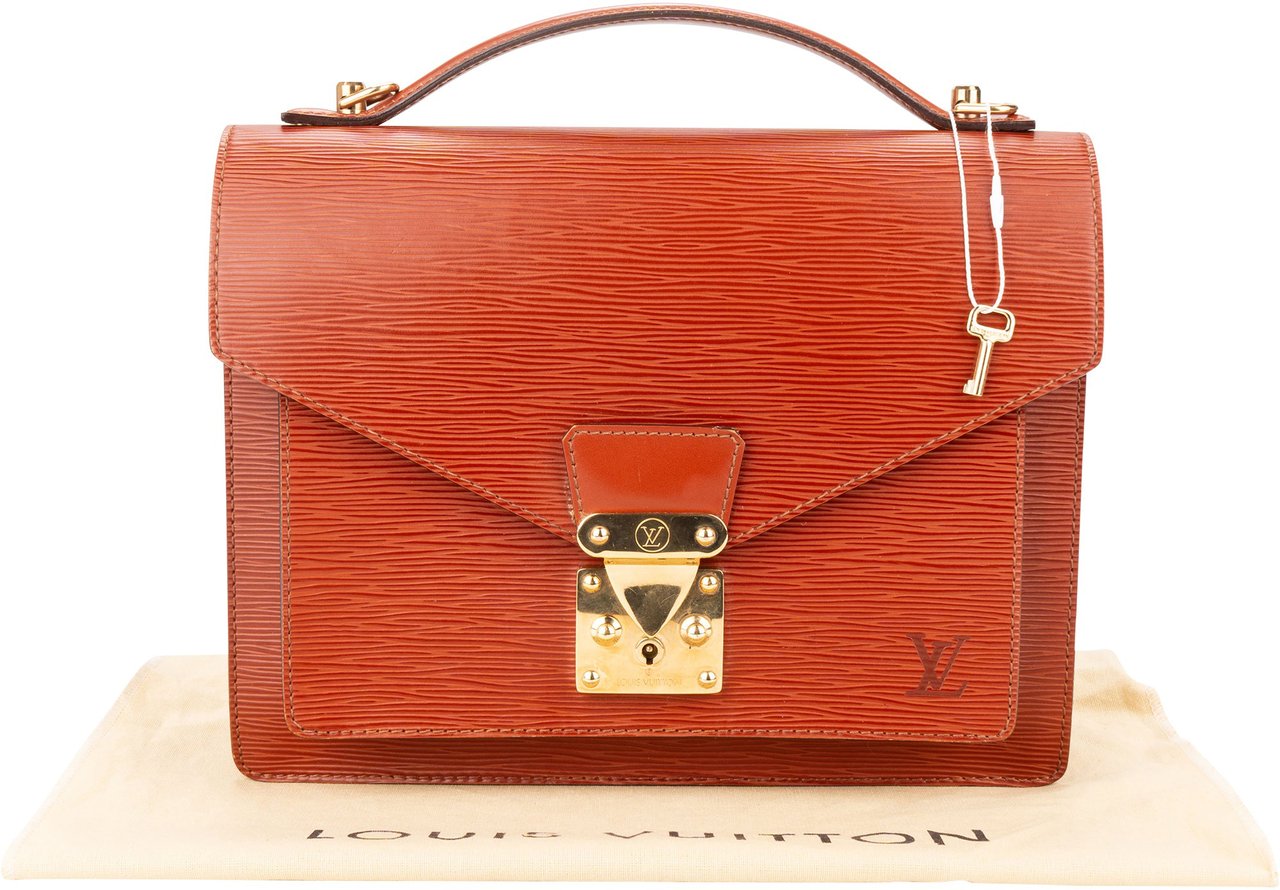 Louis Vuitton Louis Vuitton Cognac Epi Leather Monceau Handbag Divers