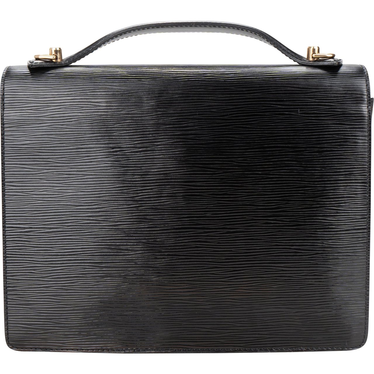 Louis Vuitton Louis Vuitton Noir Epi Leather Monceau Handbag Divers