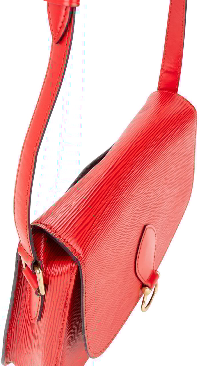 Louis Vuitton Louis Vuitton Rouge Epi Leather Saint Cloud GM Crossbody Bag Rood