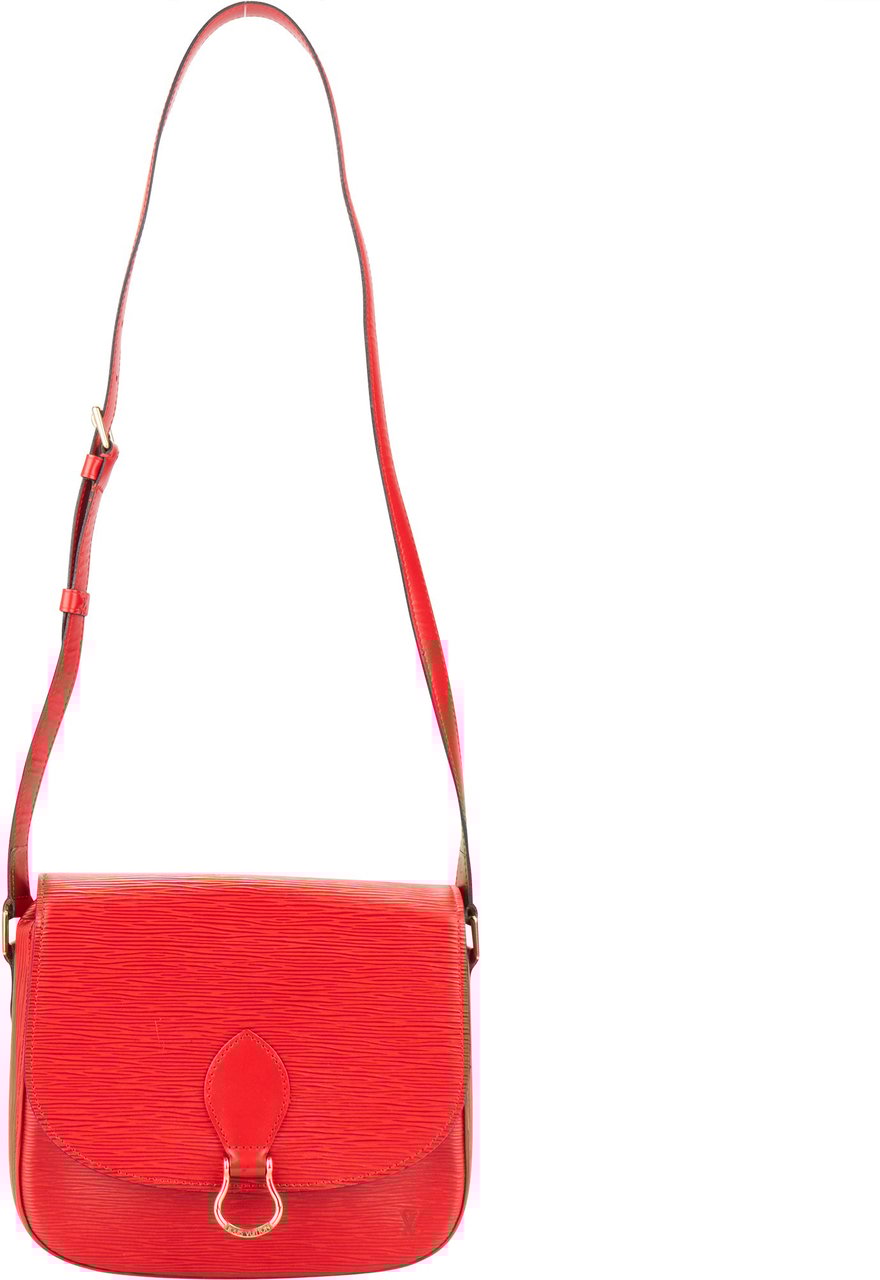 Louis Vuitton Louis Vuitton Rouge Epi Leather Saint Cloud GM Crossbody Bag Rood