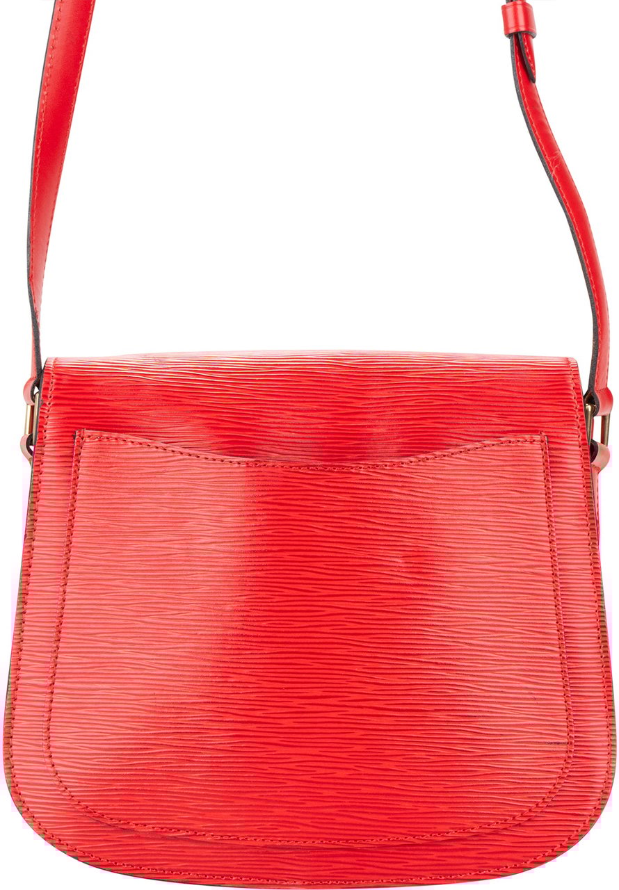 Louis Vuitton Louis Vuitton Rouge Epi Leather Saint Cloud GM Crossbody Bag Rood