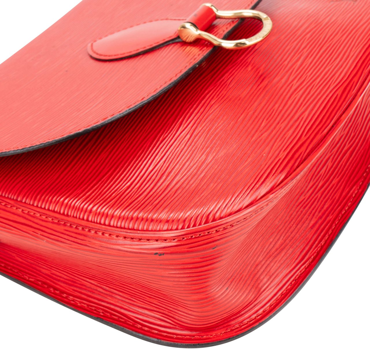 Louis Vuitton Louis Vuitton Rouge Epi Leather Saint Cloud GM Crossbody Bag Rood