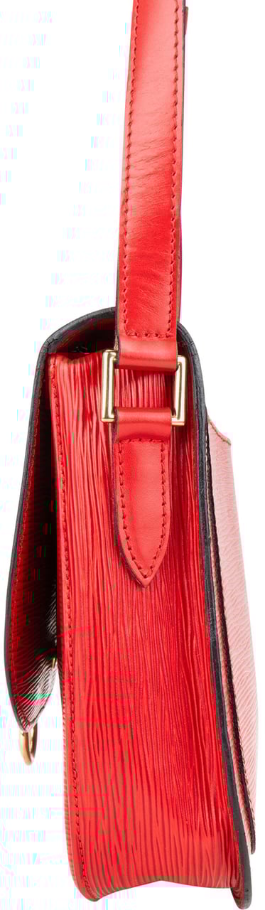 Louis Vuitton Louis Vuitton Rouge Epi Leather Saint Cloud GM Crossbody Bag Rood