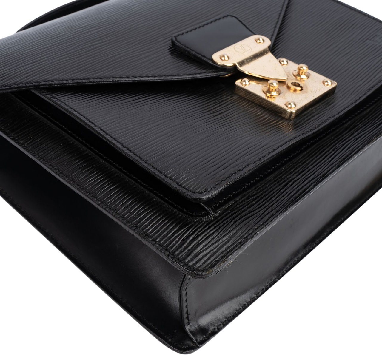 Louis Vuitton Louis Vuitton Noir Epi Leather Monceau Handbag Zwart