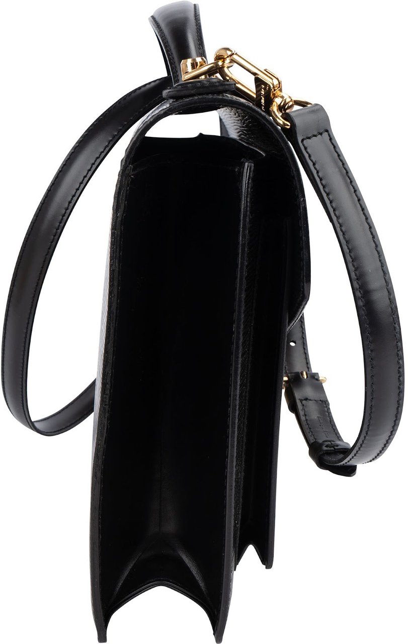 Louis Vuitton Louis Vuitton Noir Epi Leather Monceau Handbag Zwart