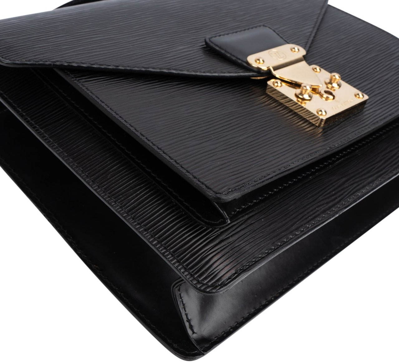 Louis Vuitton Louis Vuitton Noir Epi Leather Monceau Handbag Zwart