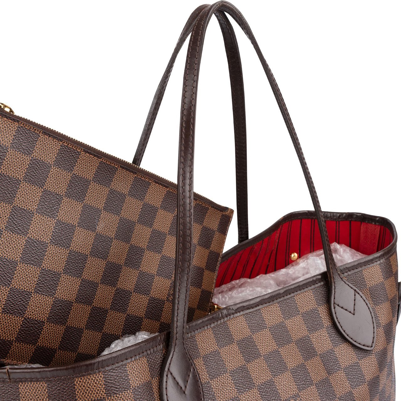 Louis Vuitton Louis Vuitton Monogram Damier Ebene Canvas Neverfull MM Shoulder Bag Bruin